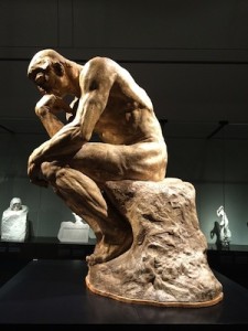 Think your way to better grades - photo of "The Thinker" scupture