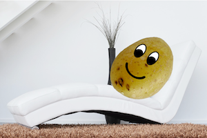 Biggest revision mistakes: Couch potato! = photo of a potato on a couch