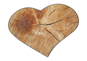 Know Your Numbers Week - photo of heart shaped wood carving