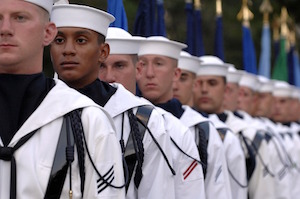 We all stand together - photo of sailors wearing uniform